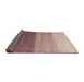 Sideview of Abstract Red Modern Rug, abs4114