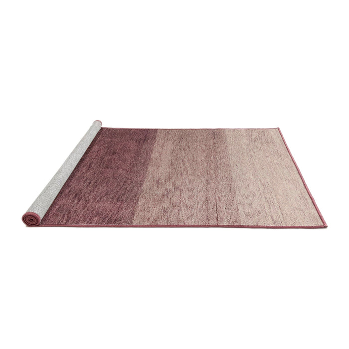 Sideview of Machine Washable Abstract Vermilion Red Rug, wshabs4114