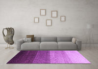 Machine Washable Abstract Purple Modern Rug, wshabs4114pur