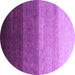 Round Machine Washable Abstract Purple Modern Area Rugs, wshabs4114pur