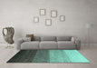 Machine Washable Abstract Turquoise Modern Area Rugs in a Living Room,, wshabs4114turq