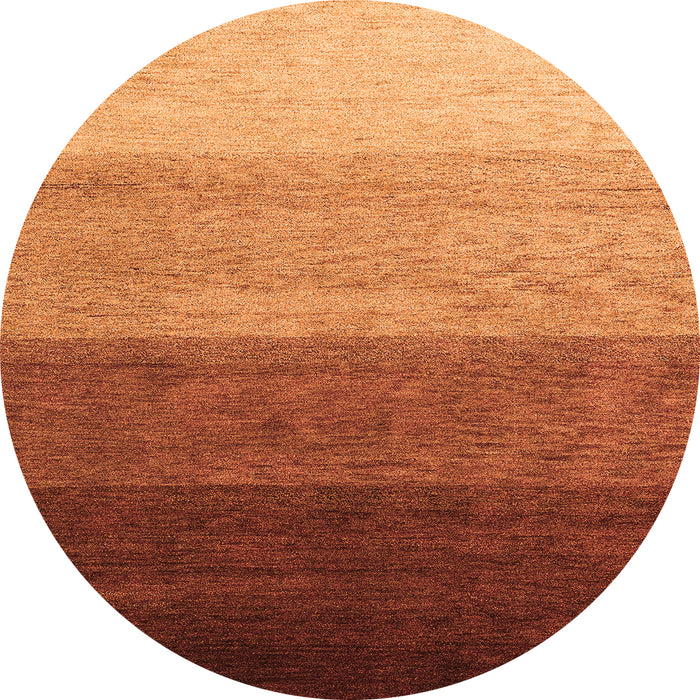 Round Abstract Orange Modern Rug, abs4114org
