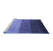 Sideview of Machine Washable Abstract Blue Modern Rug, wshabs4114blu