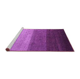 Sideview of Machine Washable Abstract Purple Modern Area Rugs, wshabs4114pur