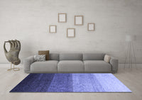 Machine Washable Abstract Blue Modern Rug, wshabs4114blu