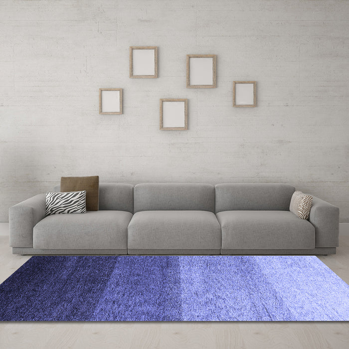 Machine Washable Abstract Blue Modern Rug in a Living Room, wshabs4114blu