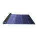 Sideview of Abstract Blue Modern Rug, abs4114blu