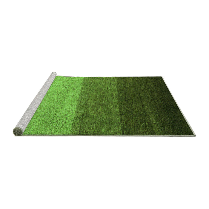 Sideview of Machine Washable Abstract Green Modern Area Rugs, wshabs4114grn