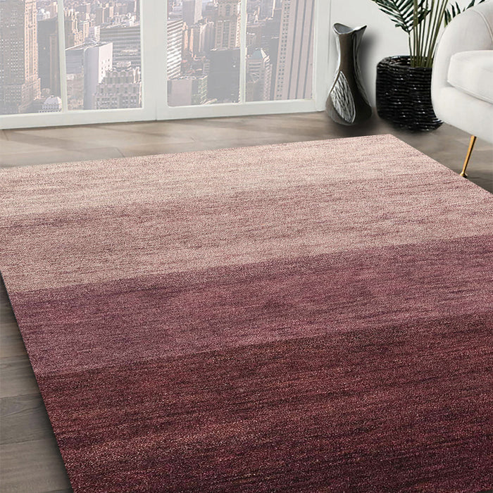 Abstract Red Modern Rug in Family Room, abs4114