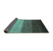 Sideview of Abstract Turquoise Modern Rug, abs4114turq