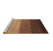 Sideview of Machine Washable Abstract Brown Modern Rug, wshabs4114brn