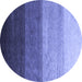 Round Abstract Blue Modern Rug, abs4114blu