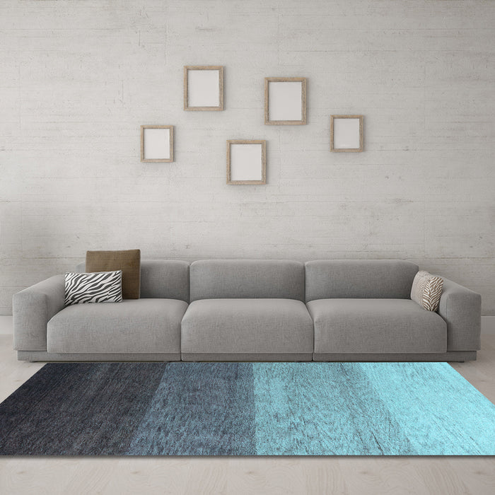 Machine Washable Abstract Light Blue Modern Rug in a Living Room, wshabs4114lblu