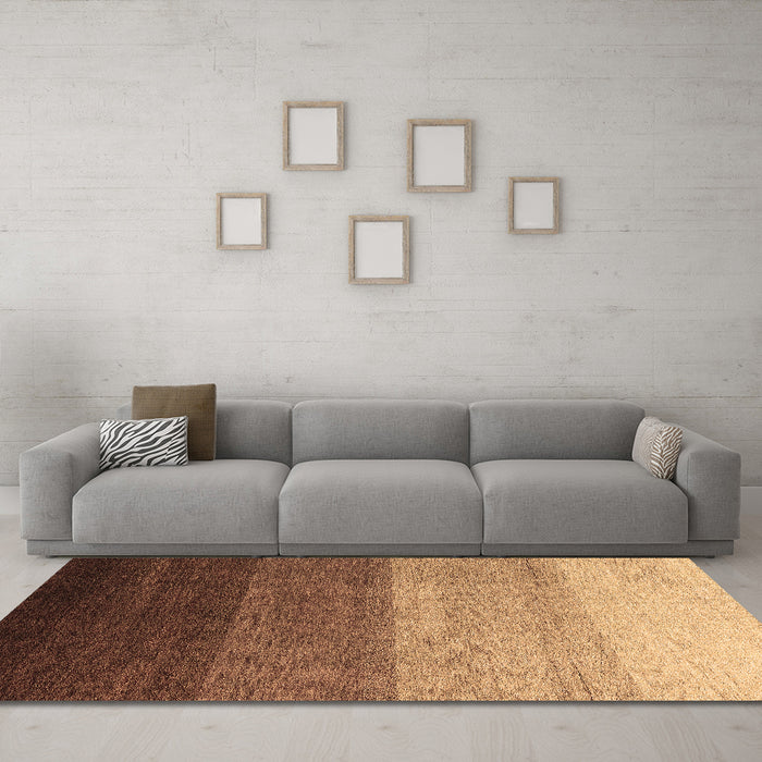 Machine Washable Abstract Brown Modern Rug in a Living Room,, wshabs4114brn