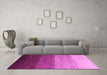 Machine Washable Abstract Pink Modern Rug in a Living Room, wshabs4114pnk