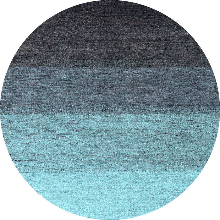 Round Abstract Light Blue Modern Rug, abs4114lblu