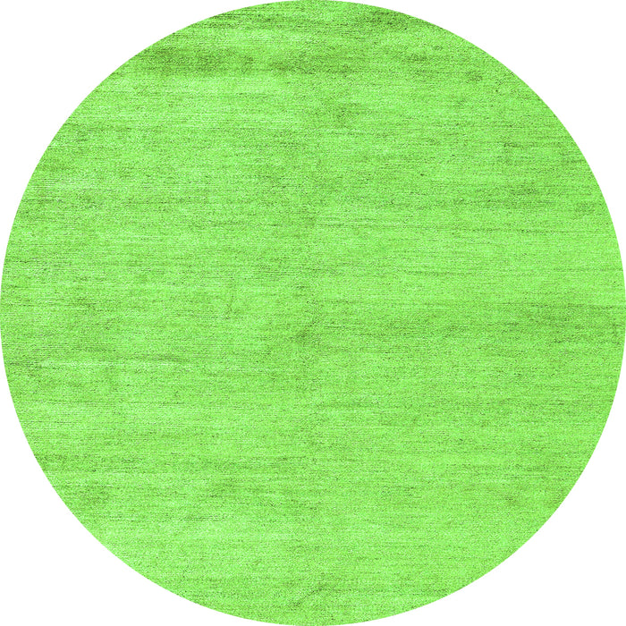 Round Solid Green Modern Rug, abs4115grn