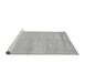 Sideview of Machine Washable Solid Gray Modern Rug, wshabs4115gry