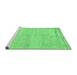 Sideview of Machine Washable Solid Emerald Green Modern Area Rugs, wshabs4115emgrn