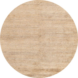 Round Abstract Pastel Orange Solid Rug, abs4115