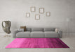 Machine Washable Abstract Pink Modern Rug in a Living Room, wshabs4116pnk