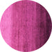 Round Machine Washable Abstract Pink Modern Rug, wshabs4116pnk