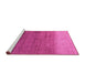 Sideview of Machine Washable Abstract Pink Modern Rug, wshabs4116pnk