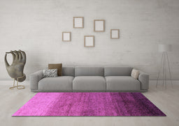 Machine Washable Abstract Purple Modern Area Rugs in a Living Room, wshabs4116pur