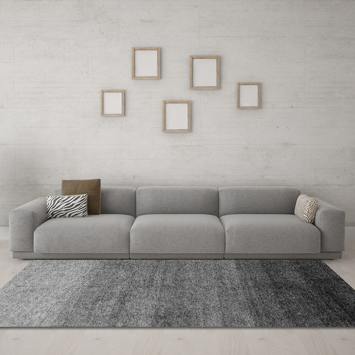 Machine Washable Abstract Gray Modern Rug in a Living Room,, wshabs4116gry