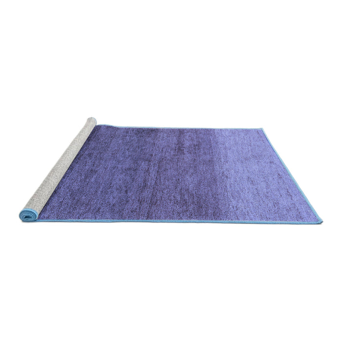 Sideview of Machine Washable Abstract Blue Modern Rug, wshabs4116blu