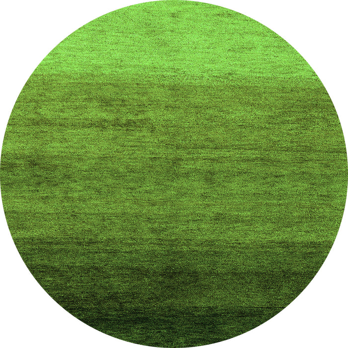 Round Abstract Green Modern Rug, abs4116grn
