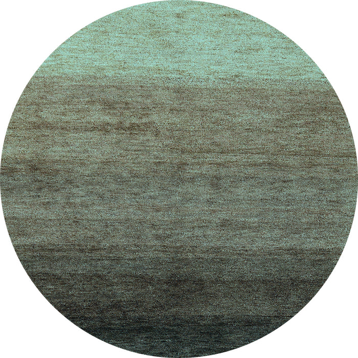 Round Abstract Light Blue Modern Rug, abs4116lblu