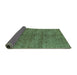 Sideview of Abstract Turquoise Modern Rug, abs4117turq