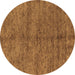 Round Abstract Brown Modern Rug, abs4117brn