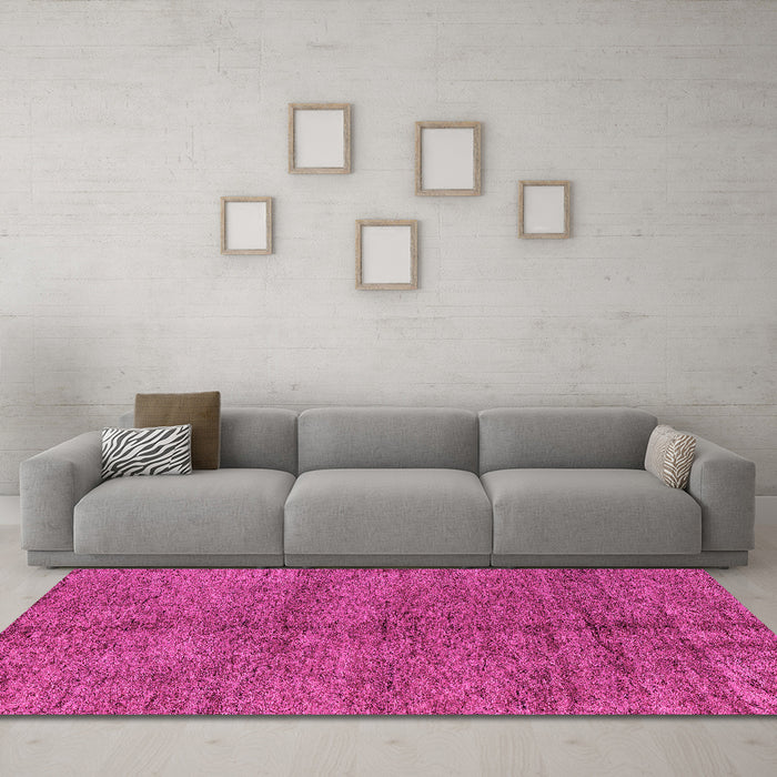 Machine Washable Abstract Pink Modern Rug in a Living Room, wshabs4117pnk