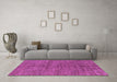 Machine Washable Abstract Purple Modern Area Rugs in a Living Room, wshabs4117pur