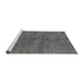 Sideview of Machine Washable Abstract Gray Modern Rug, wshabs4117gry