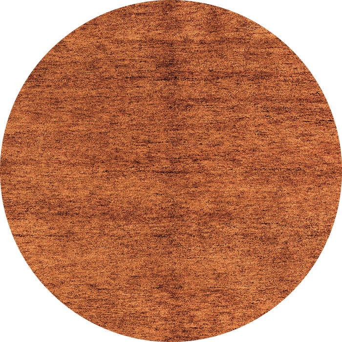 Round Abstract Orange Modern Rug, abs4117org