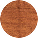 Round Abstract Orange Modern Rug, abs4117org