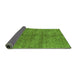 Sideview of Abstract Green Modern Rug, abs4117grn