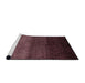 Sideview of Machine Washable Abstract Dark Scarlet Red Rug, wshabs4118