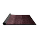 Sideview of Abstract Dark Scarlet Red Modern Rug, abs4118