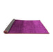 Sideview of Abstract Pink Modern Rug, abs4118pnk