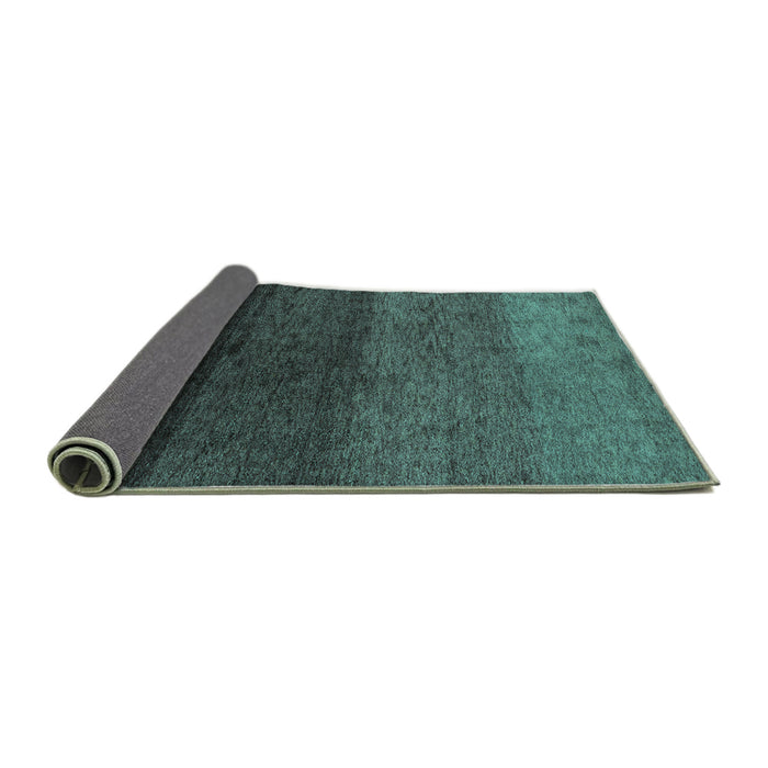 Sideview of Abstract Turquoise Modern Rug, abs4118turq