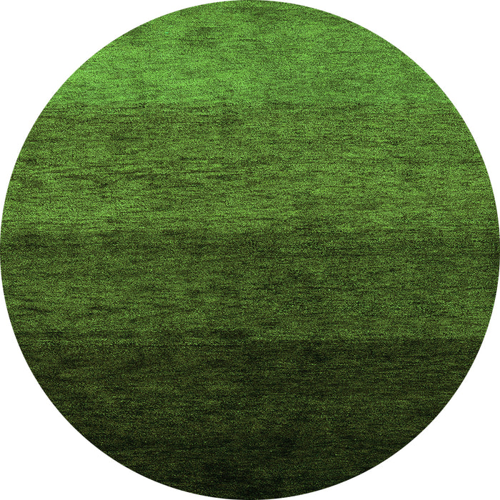 Round Abstract Green Modern Rug, abs4118grn