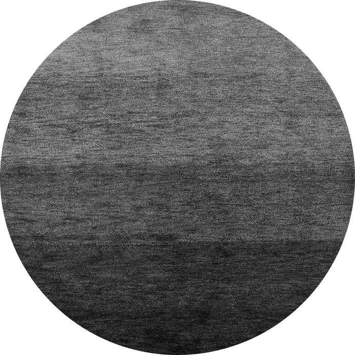 Round Machine Washable Abstract Gray Modern Rug, wshabs4118gry