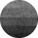 Round Machine Washable Abstract Gray Modern Rug, wshabs4118gry