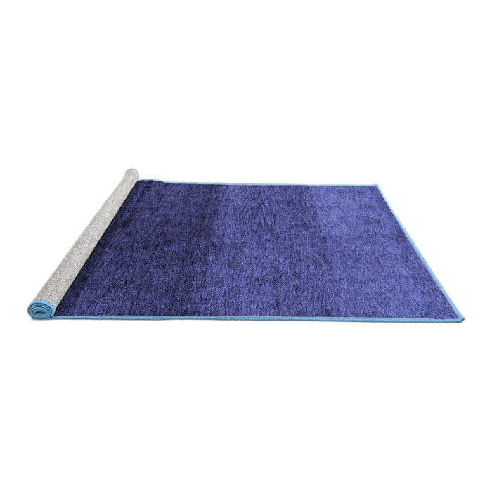 Sideview of Machine Washable Abstract Blue Modern Rug, wshabs4118blu