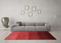 Machine Washable Abstract Red Modern Rug, wshabs4118red