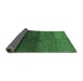 Sideview of Abstract Emerald Green Modern Rug, abs4118emgrn